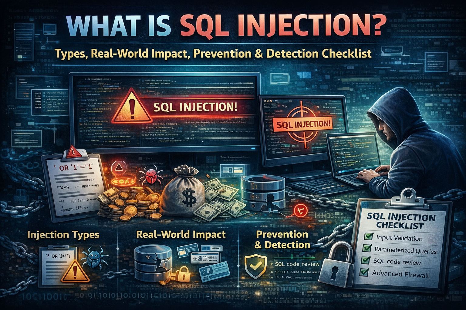 What is SQL Injection Types, Real-World Impact, Prevention & Detection Checklist