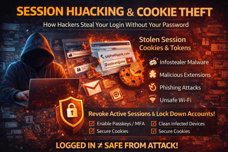 Session Hijacking & Cookie Theft: How Hackers Steal Your Login Without Your Password (2026)
