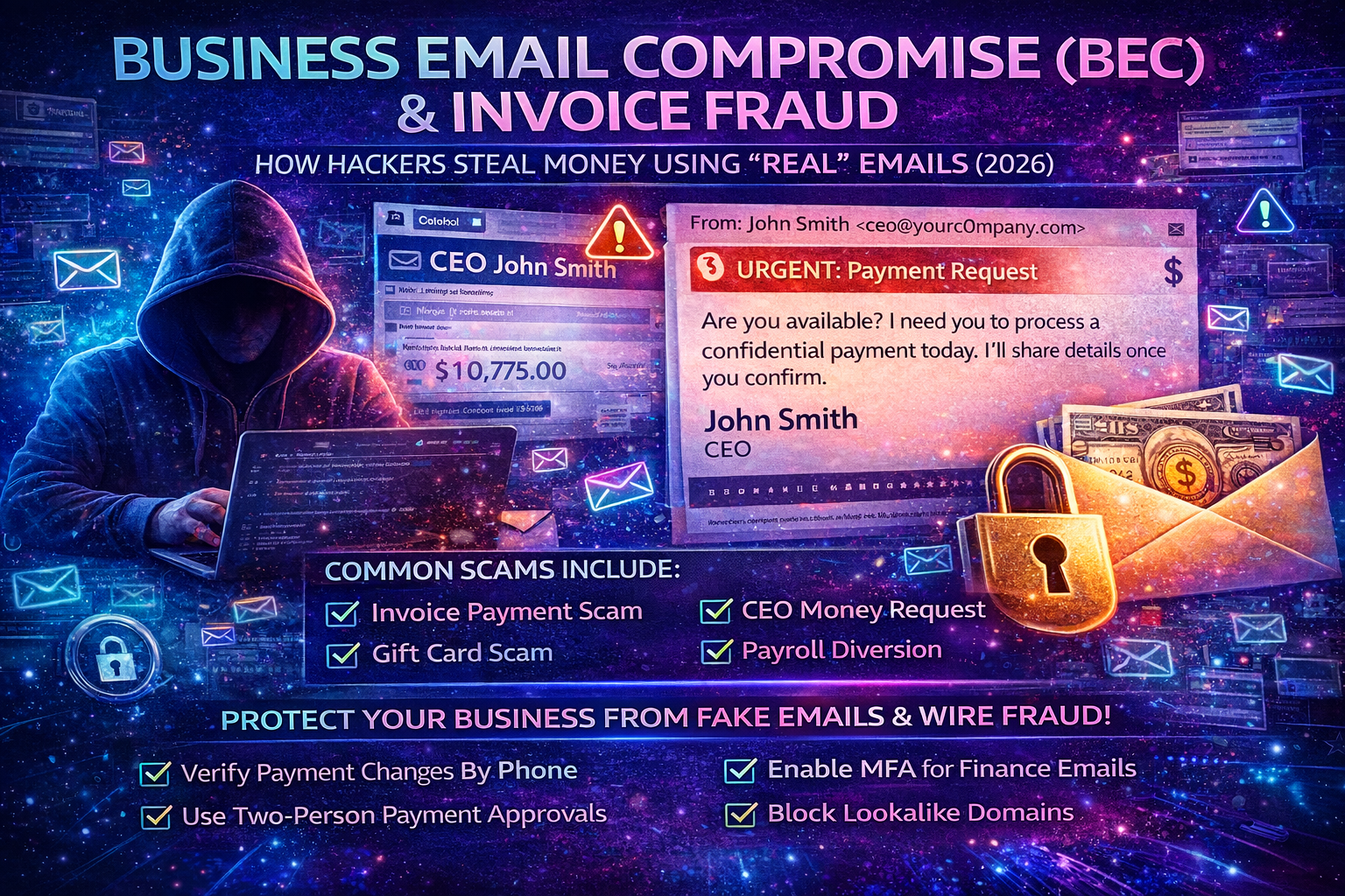 Business Email Compromise (BEC) in 2026: The Complete Guide to Invoice Fraud, CEO Scams, and Stopping “Real-Looking” Email Attacks