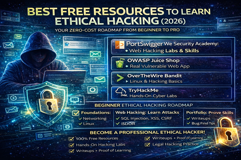 Best Free Resources to Learn Ethical Hacking (2026): A Realistic Roadmap From Beginner to Job-Ready