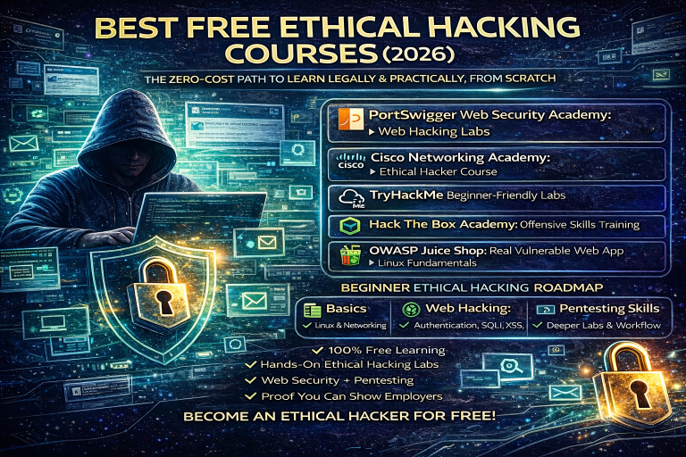 Best Free Ethical Hacking Courses (2026): The Only List You Need to Learn Legally, Practically, and Fast