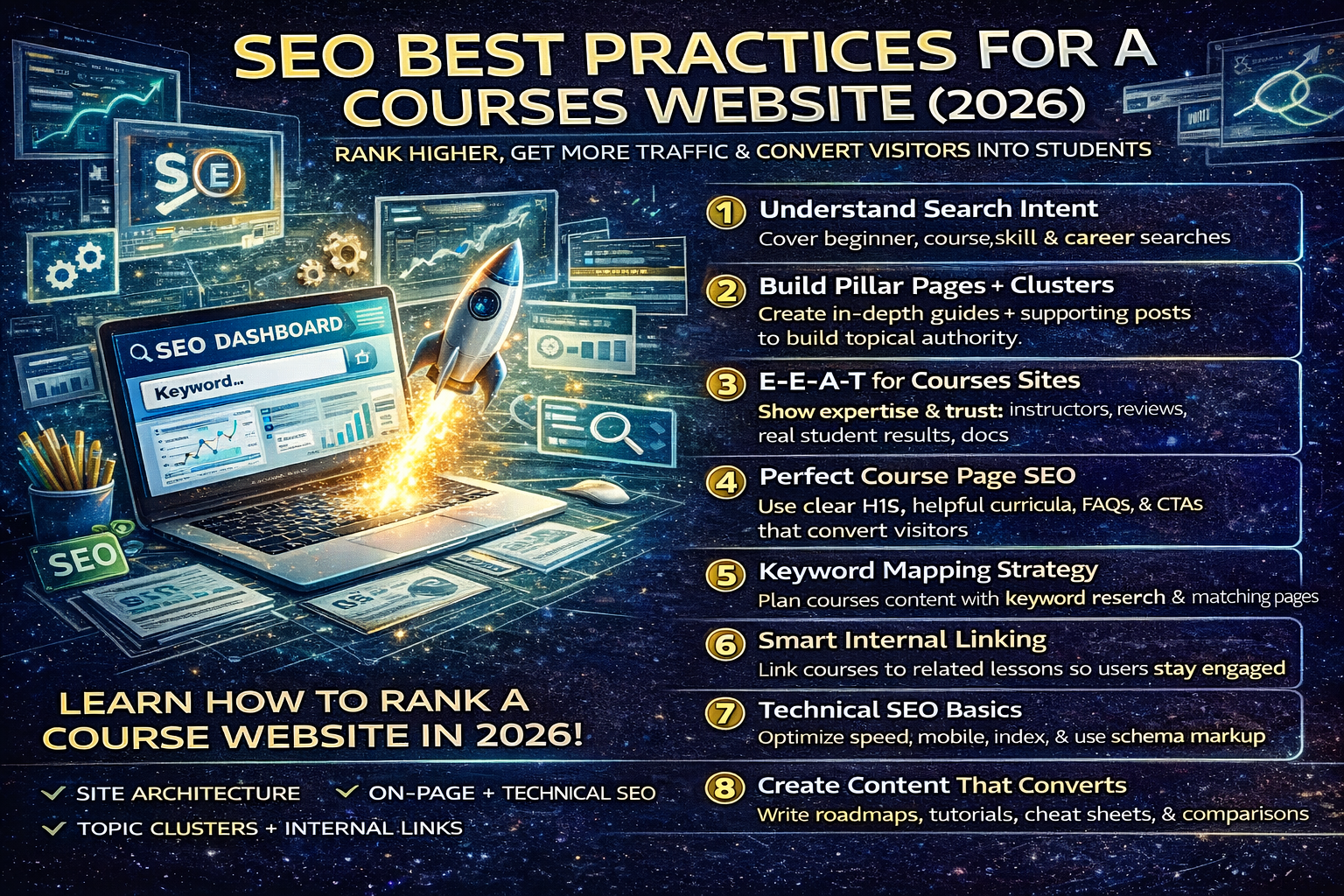 SEO Best Practices for a Courses Website in 2026: Rank Higher, Get More Traffic, and Convert Visitors Into Students