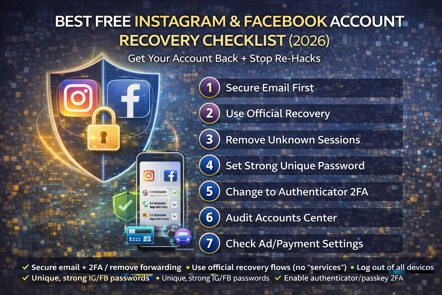Best Free Instagram & Facebook Account Recovery Checklist 2026