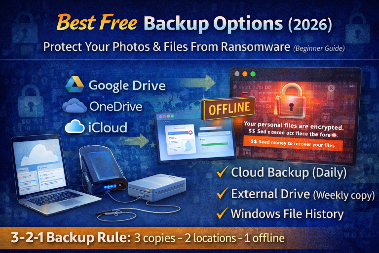 Best Free Backup Options (2026): Protect Your Photos & Files From Ransomware