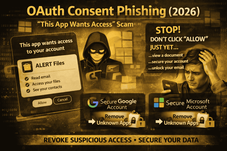 OAuth App Consent Phishing (2026): “This App Wants Access” Scam