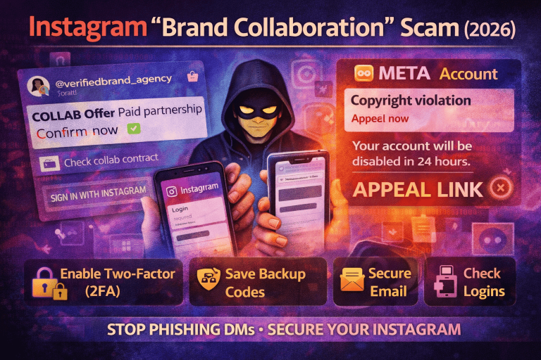 Instagram Page Hijack via “Brand Collaboration” Scam (2026): How It Works