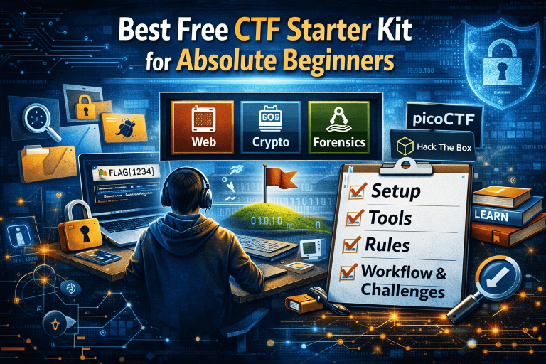Best Free CTF Starter Kit (2026): Beginner Setup, Tools, Rules & First Challenges