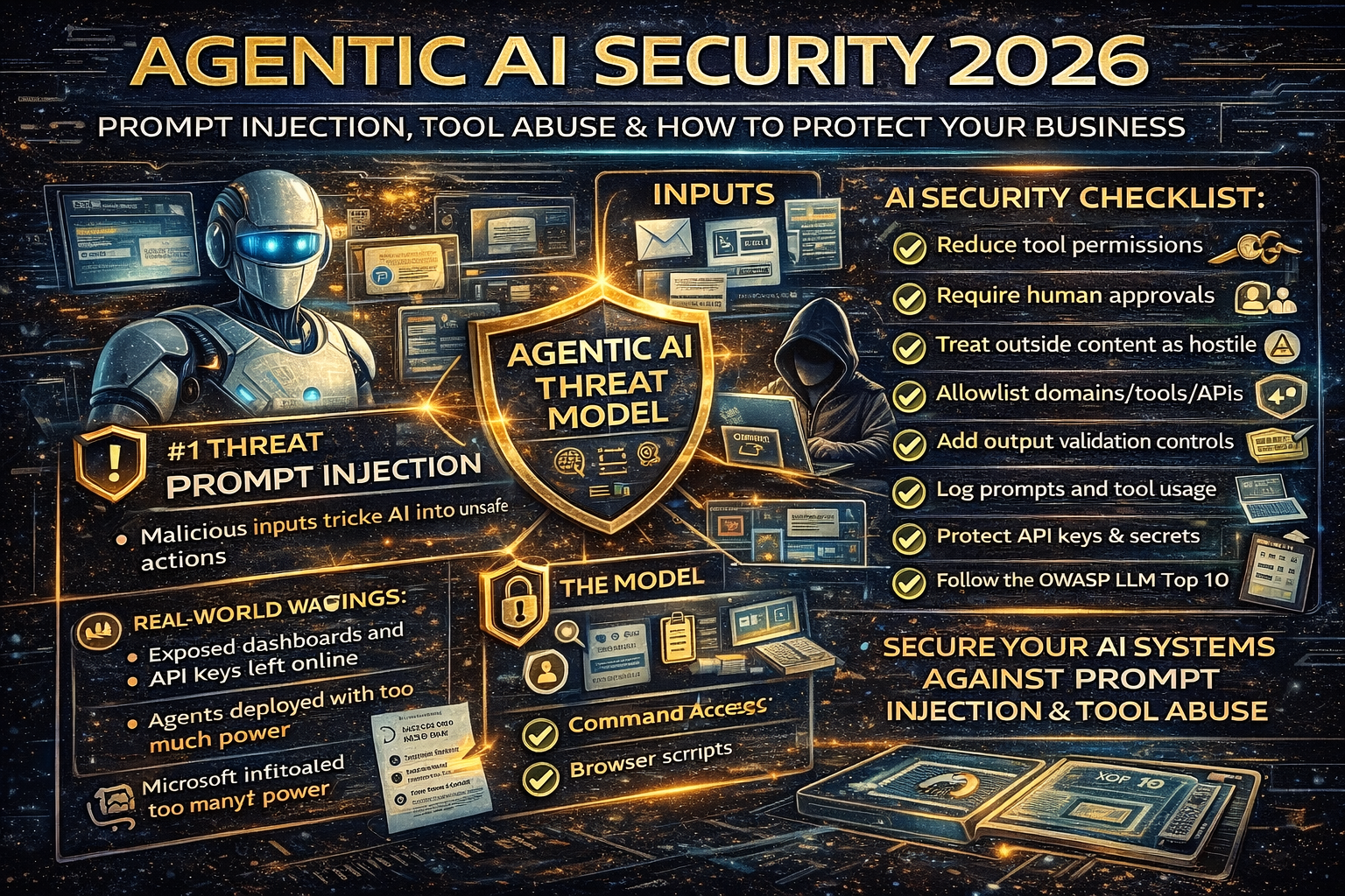 Agentic AI Security in 2026: Prompt Injection, Tool Abuse, and How to Protect Your Business