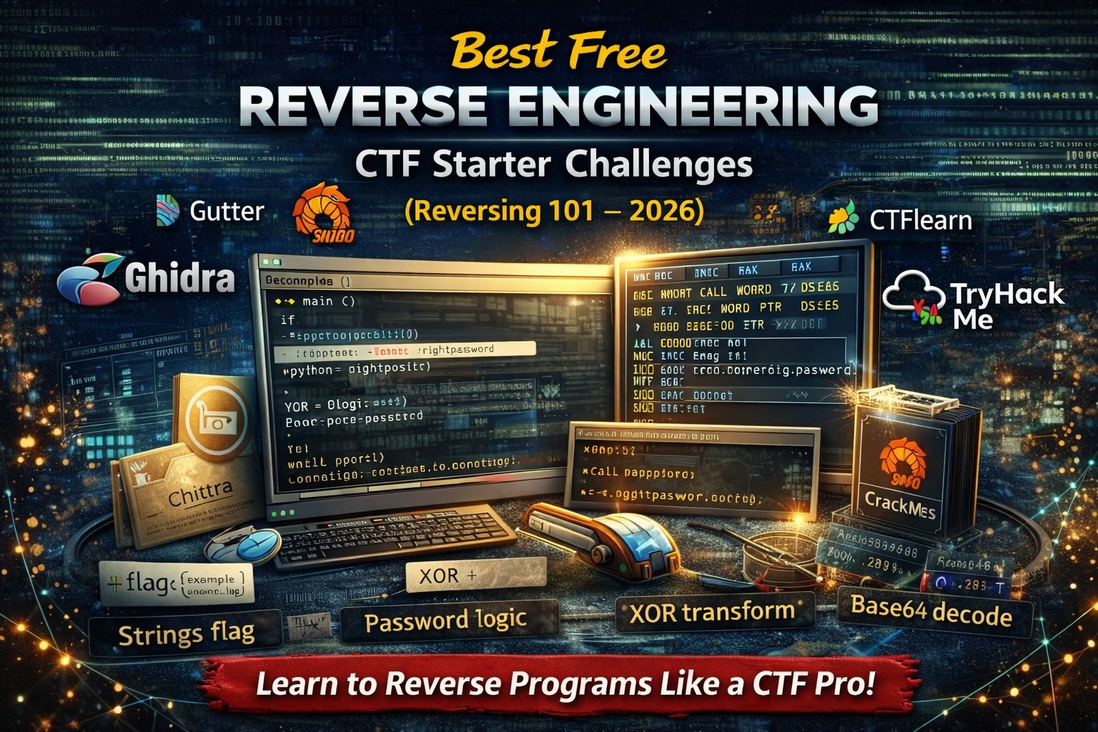 Best Free Reverse Engineering CTF Starter Challenges (2026)