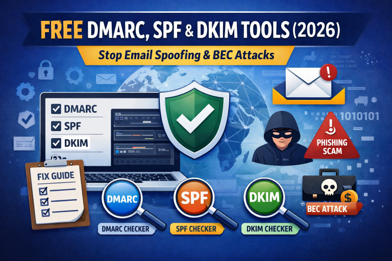 Best Free DMARC/SPF/DKIM Tools (2026): Checkers and Fix Guide to Stop Spoofing & BEC