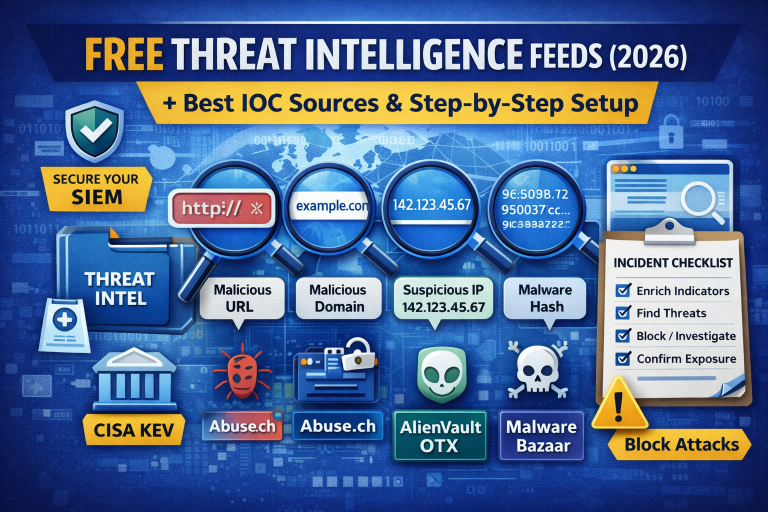 Free Threat Intelligence Sources (2026): Best Feeds, Alerts & How to Use Them (Step-by-Step)