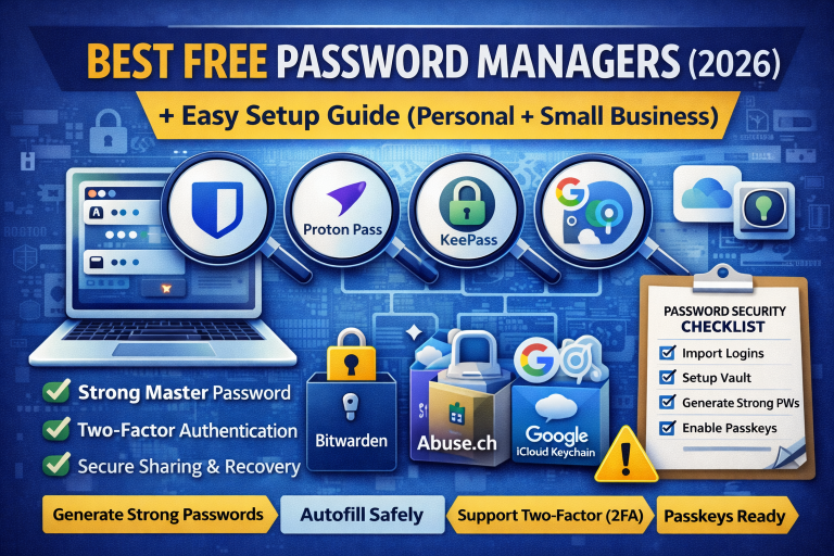Best Free Password Managers 2026: Setup Guide for Personal and Small Business)