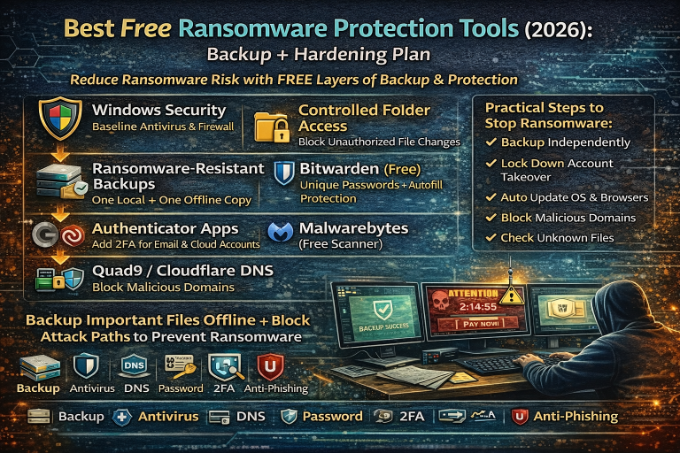 Best Free Ransomware Protection Tools in 2026:
