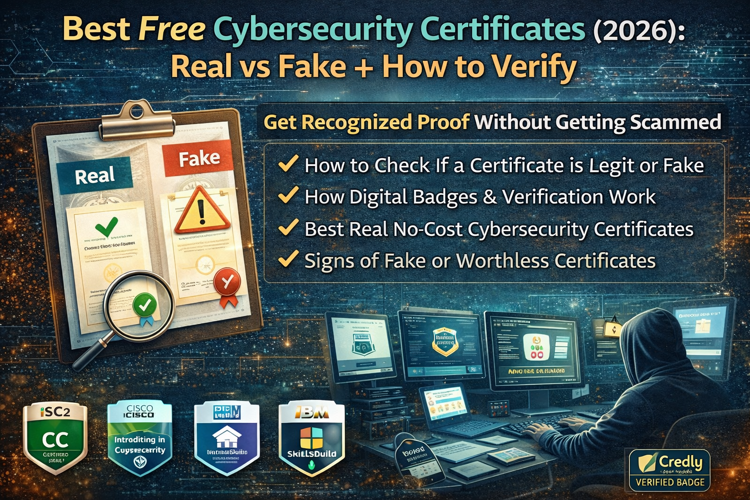 Best Free Cybersecurity Certificates (2026): Real vs Fake and How to Verify