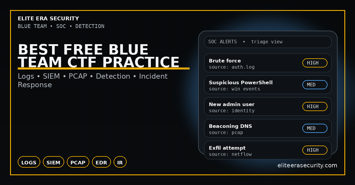 Best Free Blue Team CTF Practice (2026)