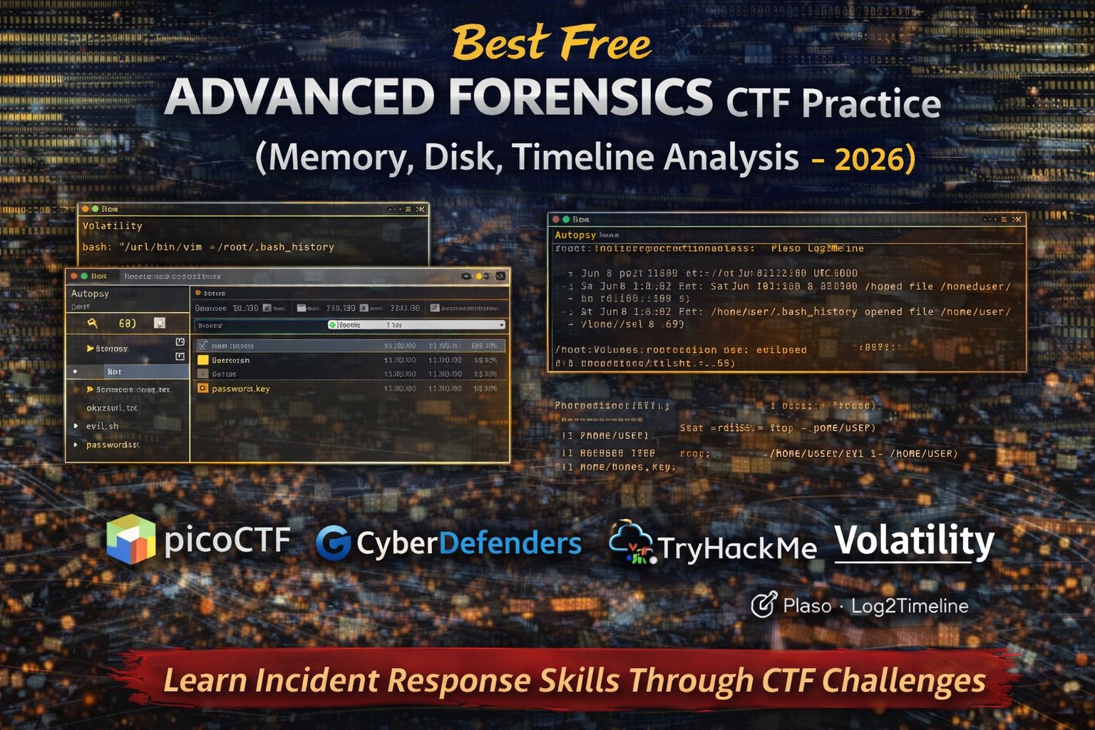 Best Free Advanced Forensics CTF Practice (Memory, Disk, Timeline Analysis – 2026)